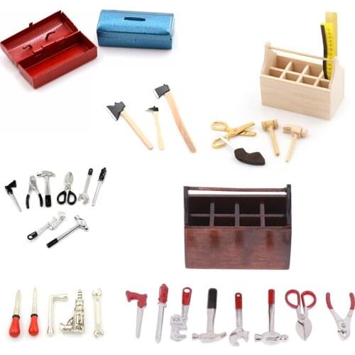 Repair Tools Mini Simulation Toolbox Model Toys for Doll House Decoration 1/12 Dollhouse Miniature Accessories