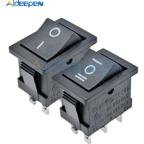 KCD1 KCD4 Black Rocker Switch Power Switch ON-OFF ON-OFF-ON 2 Position /3 Position 2 Pin 3 Pin 4 Pin 6 Pin No lights