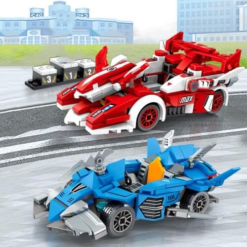 Building Blocks Bricks Kits Kids Toys 607001 City Super Racers compatible Legoed garage Speed Champions sports race track Racing