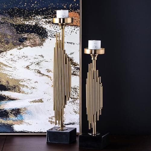 Creative Iron Candlestick Furnishings Home Luxury European Style Living Room Study Bedroom Decoration Candlestick