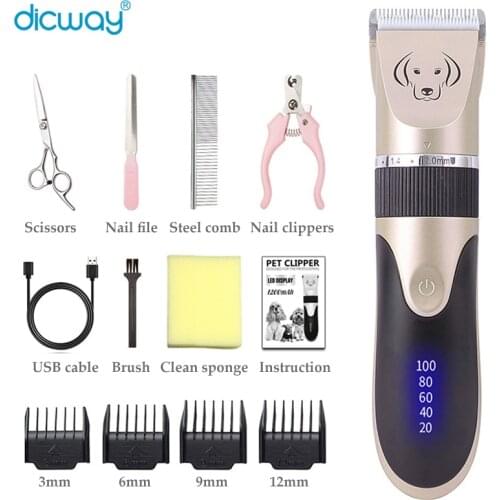 New 2021 Trimmer Grooming Electric Scissor Dogs Cutter Rechargeable Cordless Shaver Low Noise Haircut Tool Pet Dog Hair Clippers