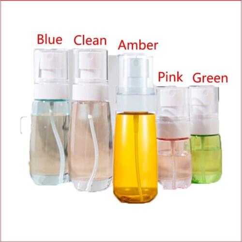 30/60/80ml Refillable Portable Perfume Glass Bottle Travel Empty Spray Atomizer Cosmetic Packaging Container clean/blue/pink