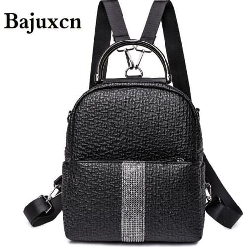 Trendy multifunctional elephant pattern ladies backpack high quality leather student school bag luxury diamond travel backpack