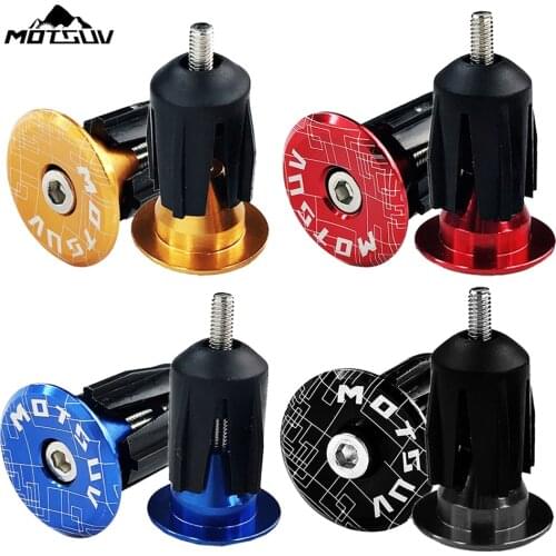 MOTSUV 2pcs Aluminum Alloy Bicycle Bar End Plugs Handlebar for MTB Mountain Road Folding Bike Parts Accessories