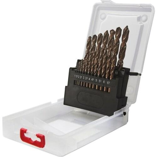 19pc Drill Bit Set M42 HSS 8% Cobalt Twist Drill For Copper Aluminum Iron Wood Stainless Steel Metal Drilling Core Drill Bit Kit