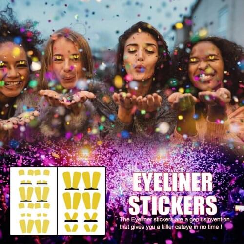 Eye Makeup Stickers Cute Halloween Christmas Eye Tattoo Patch Yellow Pigment Cute Tatoo Sticker Party Nightclub Makeup Sticker