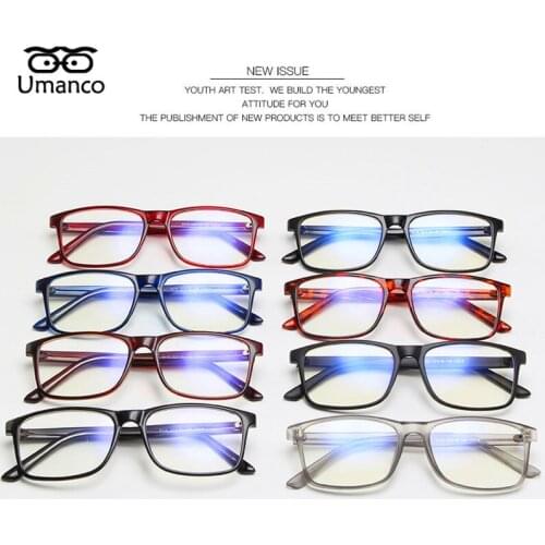 Umanco 2021 New Computer Clear Glasses For Women Men PC Frame Boy Gaming Anti Blue Light Read Photography Accessories Gifts