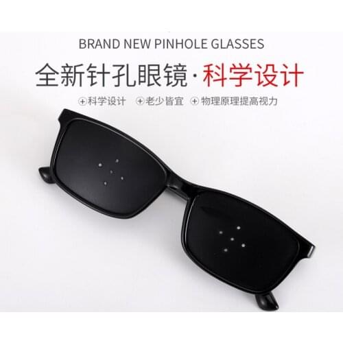 New five hole black eyelet glasses pinhole glasses microhole glasses myopic astigmatism strabismus amblyopia
