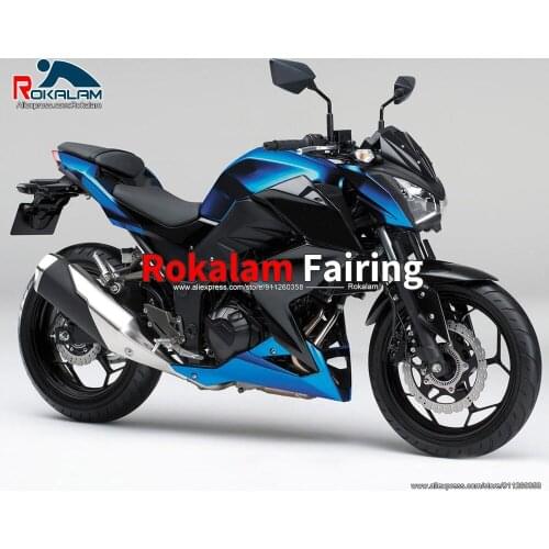 Motorbike Fairing For Kawasaki Z300 Z250 2015 2016 Z 300 Z 250 15 16 Blue Black Motorcycle Body Kit (Injection Molding)