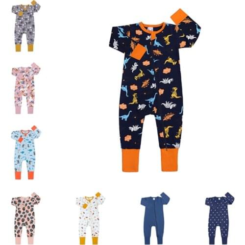 Baby Clothing Cotton Rompers Baby Long Sleeve Autumn Cartoon leaf Toddler Cute Jumpsuit Clothes zipper Newborn Body Suit Overall
