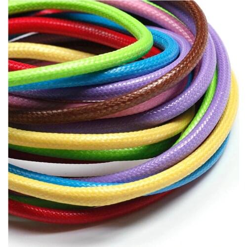 Wholesale 3MM 10m/lot Mixed Colors Korea Wax Rope Leather Cord Waxed Necklace Rope DIY Jewelry Making Accessories CD-03