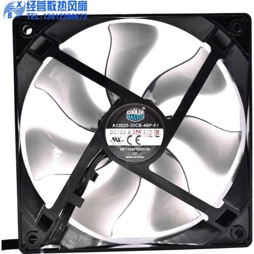 Original Ultra-quiet A12025-18CB-4BP-F1 12V 0.32A 12CM 12025 4-wire chassis Cooling fan