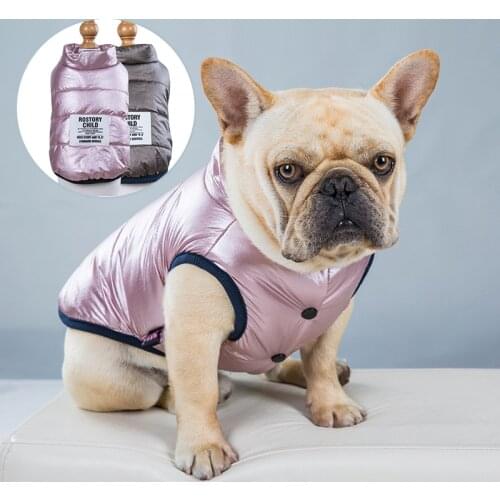 French Bulldog Jacket Dog Clothes Cat Vest Winter Cold Proof Warm Breathable Pet Apparels Thicked Dogs Cotton Padded Waistcoat