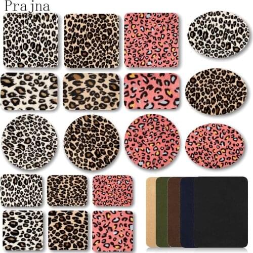 Prajna Ironing Patches Elbow Patch Iron On Leopard Print Elbow Knee Jeans Jacket Repair Patches For Clothes Pants Fabric Sewing