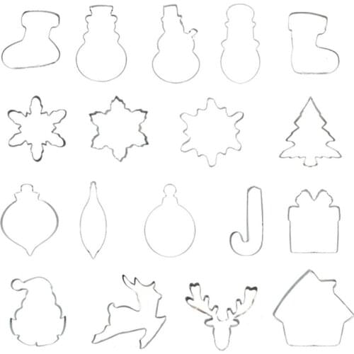 Stainless Steel Biscuit Cookie Cutter 3D Cake Decoration Baking Supplies Cake Plunger Cutter Funny Easter Christmas Gift