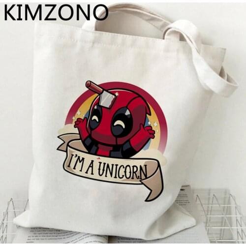 Deadpool shopping bag eco reusable canvas shopper bag cloth woven fabric custom