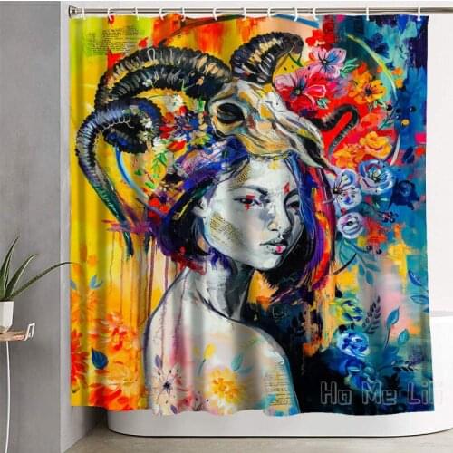 The Theme Of Life And Death Design Unique Shower Curtain Bathroom Decor