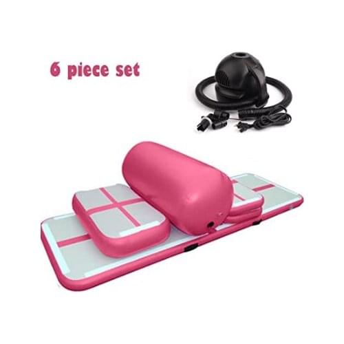 Air Floor Portable Red color AirTrack set Home Edition Airbarrel Airblock Inflatable Tumbling Track for Indoor and Outdoor