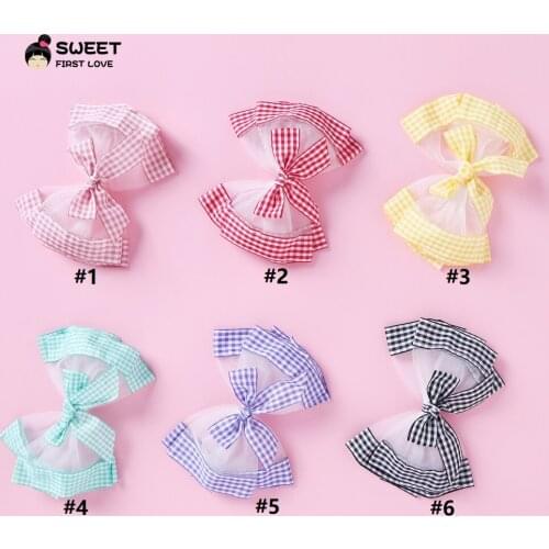 1 Pcs Cute Fashion Plaid Bows Girls Hair Clip Butterfly Hairpin For Baby Kids Women Barrettes Childrens Hair Accessories 2020