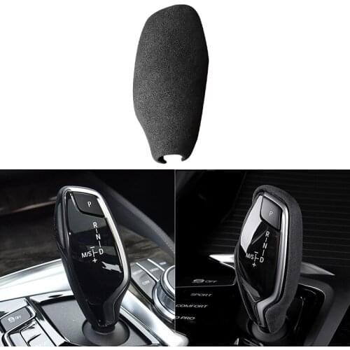 Suede Car Gear Shift Head Decoration Sticker Cover Trim for BMW 5 Series G30 G38 G32 G11 G12 G01 G02 G08 2017-2021 Car Styling