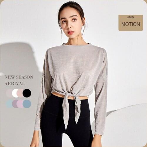 Plus Size S-4XL Fitness Shirt Women Loose Yoga Long Sleeve T-Shirt Quick-Dry Elastic Gym Clothing Sportswear Workout Bandage Top