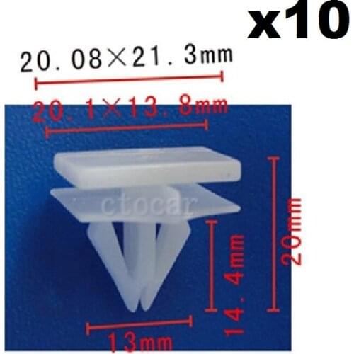 10pcs For FORGM Rocker Panel Moulding Clip Impala Lumina Monte Carlo 10443956 For Chevrolet Impala, Lumina, Monte Carlo