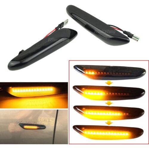 2x Dynamic LED Fender Light Side Marker For BMW 1 3 5 serie E46 E60 E61 E81 E82 E87 E88 E90 E91 E92 E93 X1 E84 X3 E83 X5 E53