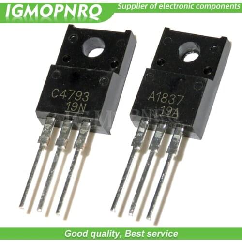 10pcs A1837 C4793 2SA1837 2SC4793 (5PCS* A1837+5PCS* C4793 ) TO-220F stereo pair tube new original