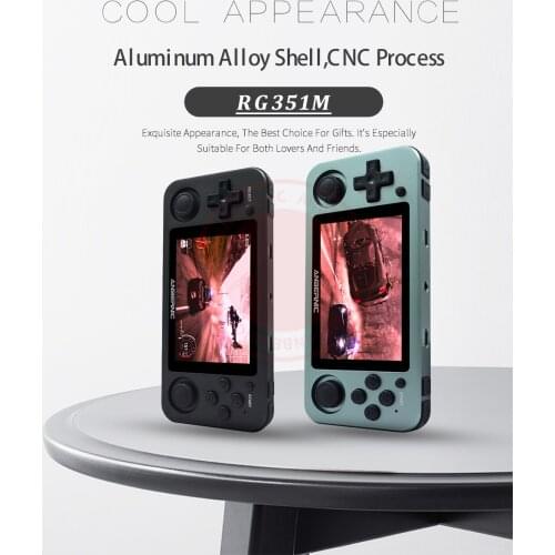 ANBERNIC RG351M New Version Wifi PS1 Retro GAME 2400 GAMES 64G Games RG351P -Upgrade Version RK3326 N64 Pocket Game Player 351M