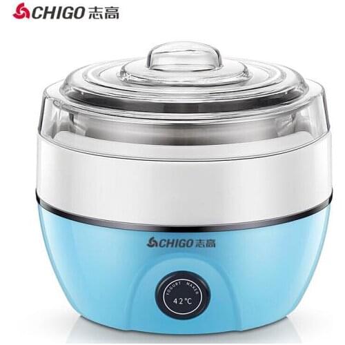 ChinaCHIGO home yogurt machine household automatic yogurt maker diy SNJ218 304 stainless steel liner 1L 110-220-240V