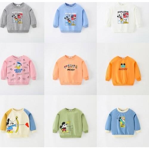 Minnie Mouse Baby Girl Clothes Autumn Streetwear O Neck 6months 3years Kids Girl Princess Hoodies T-shirts Kids Tops Outwear