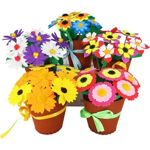 Kids DIY Flower Pot Potted Plant Craft Toys for Children Kindergarten Learning Education Toy Montessori Teaching Aids Toy