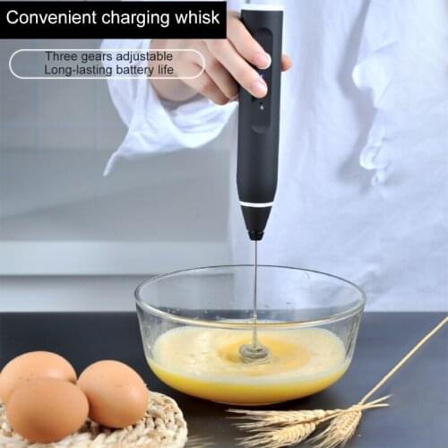 Electric Milk Frother Egg Beater Kitchen Drink Foamer Whisk Mixer Stirrer Whisk Frothy Blend Whisker