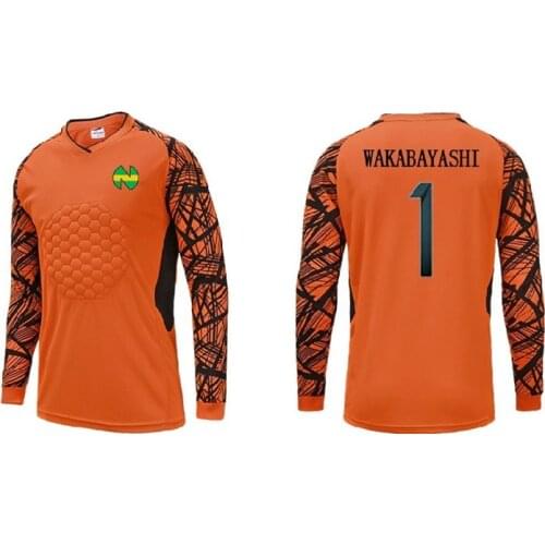 Captain Tsubasa Japanese Football Nankatsu Team Goalkeeper Wakabayashi Genzo Cosplay Tee Shirt Soccer Jersey Suit