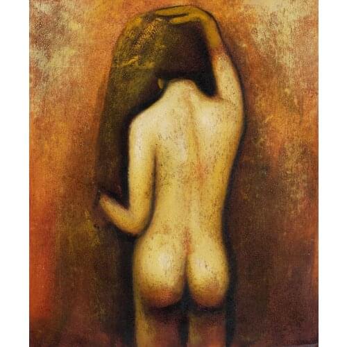 Sexy Nude Woman Painting Decorative Wall Decor Oil Painting for Bedroom After The Shower Handmade High Quality