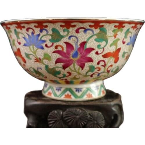 Chinese old porcelain Pastel Painting Enamel-glazed flower pattern bowl