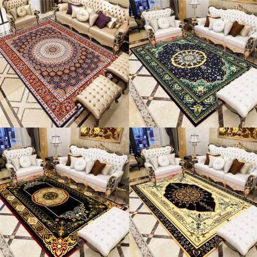 Fashion European-Style Rug Classical Ethnic Persian Pattern Carpet Living Room Bedroom Bed Blanket Kitchen Floor Mat