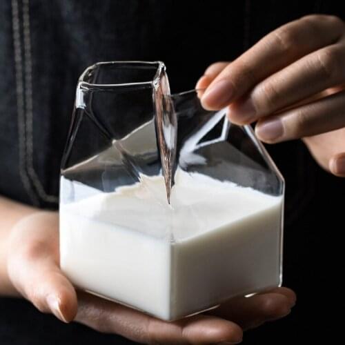 Milk Creative Simple Portable Glass Cups Creative Whiskey Glass Water Mugs Coffee Cups Drinkware Kubek Do Kawy Drinkware BJ50BL