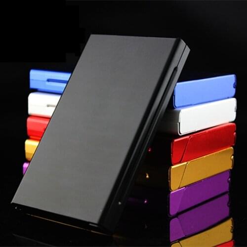 Hot Smoking Cigarettes Aluminum Cigarette Case Tobacco Case Cigar Holder Pocket Box Storage Container Gift Box For Man/ Women