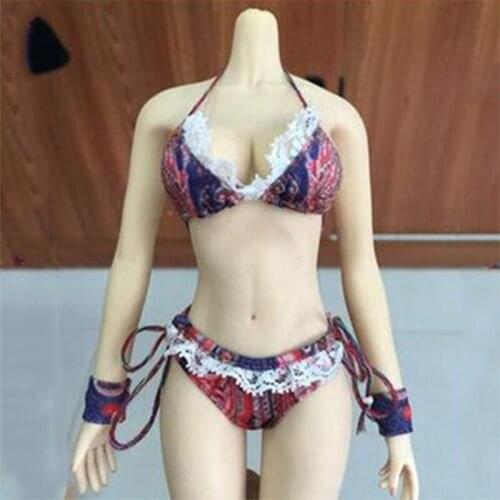 1/6 Scale Female Bohemian Bikini Swimsuit Clothes Accessories Fit 12'' Action Figure Body Toys