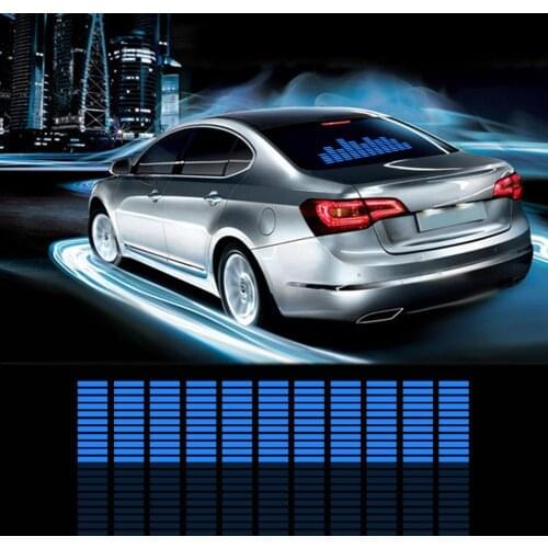 Music Rhythm Sound Audio Activated Sensor Car LED Flash Light Equalizer Blue accessories
