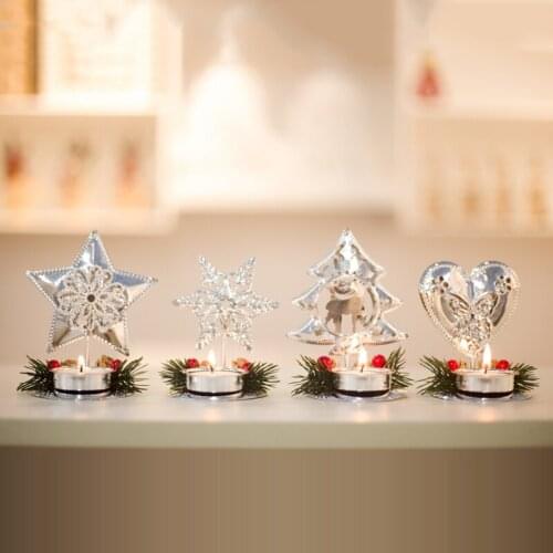 Christmas Candlestick Desktop Decoration Beautiful and Practical Christmas Festival Atmosphere Decoration