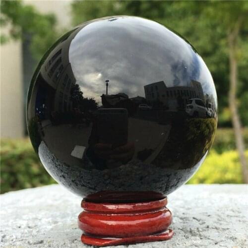 Natural Black Obsidian Sphere Ball Energy Stone Polished Ball Ornaments Home Decoration Crystal Ball Healing Stone Gifts