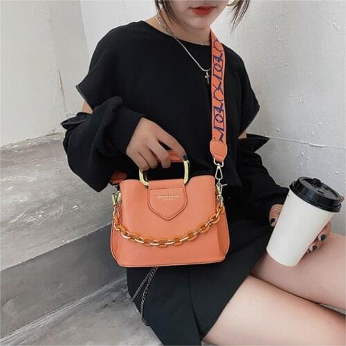 New Arrivals Elegant Womens Bucket Bag Designer Thick Chain Handbags Purses PU Leather Shoulder Bag Female Crossbody Bags