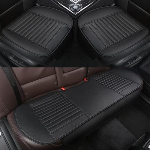 Car Seat Cushions Cover Mat Pad 4 Seasons PU Artificial Leather Front Rear Auto Cushion Comfortable Soft All-inclusive Non-slip
