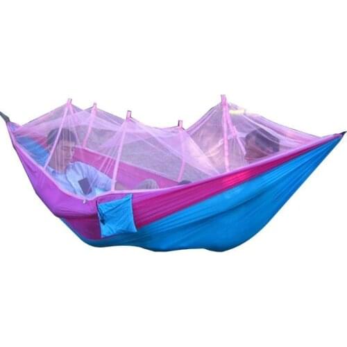 Pink Outdoor Garden Hammock Mosquito Net Portable Outdoor Garden Travel Swing Hang Bed Camping Furniture