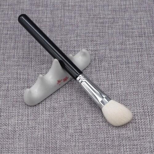 C02 Professional Handmade Make Up Brush Angled Contour Brush Soft Saikoho Goat Hair Cosmetic Tools Black Handle Makeup Brushes