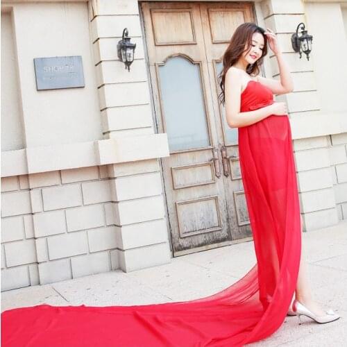 Pregnant Women Chiffon Dresses Maternity Photography Fancy Props Dresses Summer Maxi Maternity Photo Shooting Pregnant Clothes