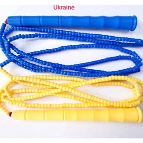 3 meter length between handles beaded skipping rope soft PVC beads adult skill tricks tall people