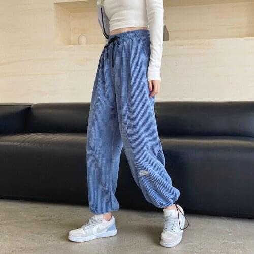 Streetwear Woman Joggers Sweatpants Casual Pants Men Nice New Fashion Harem Pants Ankle-length Male Corduroy Trousers M-3XL